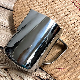 Mua Ca đánh sữa INOX 304. Dụng cụ PHA CHẾ đánh sữa tạo cốc LATTE  CAPPUCCINO nghệ thuật. Nhiều SIZE với dung tích 350  600  1000  1500 và 2000ml