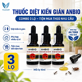Combo 3 Mồi Diệt Kiến Gián ANBIO 10ml – Dạng Nhỏ Giọt Tiện Dụng, Hỗ Trợ Kiểm Soát Kiến Gián Trong Nhà