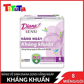 Combo 6 Băng Vệ Sinh Diana Daily Sensi Siêu Thấm Kháng Khuẩn (Gói 8 Miếng)