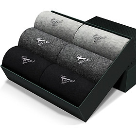 Seven wolves socks men's cotton socks sweat-absorbent breathable cotton tube cotton socks men's socks 6 pairs of 92119 mixed 3 fashion classic models