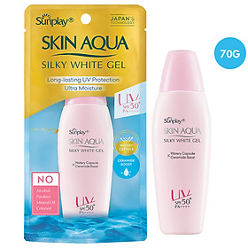 Gel Chống Nắng Dưỡng Da Trắng Mượt Sunplay Skin Aqua Silky White Gel SPF50, PA++++ (70g)