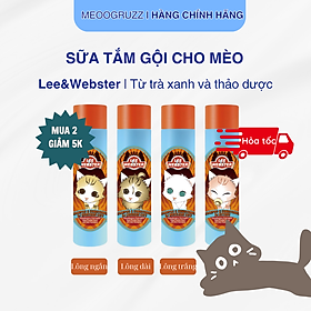 Sữa Tắm Gội Cho Mèo Lông Ngắn / Mèo Lông Dài - Dầu gội và xả Lee&Webster Hàn Quốc -280G