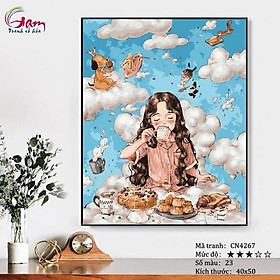 Mua Tranh sơn dầu số hoá tự tô màu Gam CN4267 căng sẵn khung