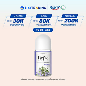 Lăn khử mùi chiết xuất thiên nhiên Refre Natural Rosemary Hương Thảo 40ml