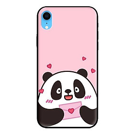 Ốp in cho iPhone XR Panda Nền Hồng - Hàng chính hãng