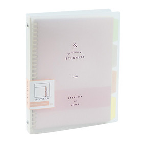Wengu (wengu) PP classification loose-leaf book detachable office notebook junior high school student notebook 60 20-hole horizontal line can replace the inner core color pink B17-A5/B