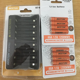 Mua Bộ sạc pin tiểu 8 cổng 1.5V  pin sạc AA AAA BESTON 1.5V chính hãng pin lithium hàng cao cấp