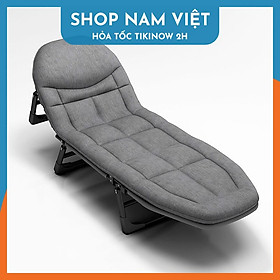 Giường Xếp 3 Chân Cho Văn Phòng, Du Lịch, 6 Mức Điều Chỉnh, Kèm Nệm - Chính Hãng NAVIVU