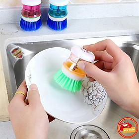 Mua Dụng cụ cọ xoong nồi có ngăn đựng nước rửa chén loại nhỏ (CXN02)