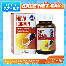 Viên Uống Tinh Chất Nghệ Giảm Đau Dạ Dày Novacurmin - Công Nghệ từ Đức (Hộp 30 viên)