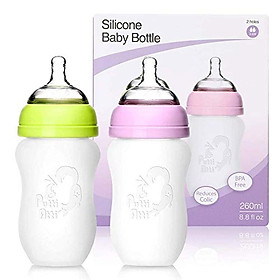 Hộp 2 bình sữa silicone Putti Atti 260ml cho bé yêu - Hàng chính hãng Hàn Quốc