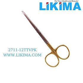 Kéo thẳng tù 12cm, cán vàng PK – 2711-12TTVPK Likima