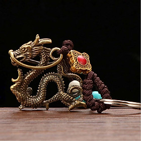 Dây móc khóa phong thủy bằng đồng chiêu tài lộc trang trí phong thủy