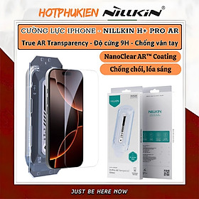 Kính cường lực khung dán Curved 3D Chống chói NanoClear AR Coating Nillkin H+ PRO AR cho iPhone 17 Pro Max / Air - độ mỏng 0.2 mm chống bể chống bụi chống va đập màn hình, khung hỗ trợ dán - Hàng nhập khẩu - iphone 17 Air