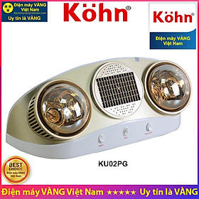 Mua Đèn Sưởi Nhà Tắm 2 Bóng có quạt thổi Kohn KU02PG 2050W - Hàng Chính Hãng