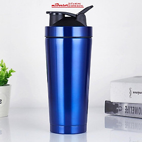 Bình Lắc Inox Tập Gym Shaker Cao Cấp Chính Hãng miDoctor 800ml – Chọn Màu Tặng Kèm Bóng Lò Xo Đánh Bột