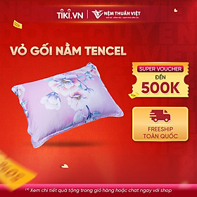 Mua Vỏ áo gối nằm Tencel Thuần Việt cao cấp - Màu Ngẫu Nhiên