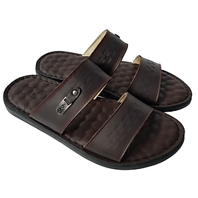 Dép Nam Quai Ngang Da Bò BIGGBEN Cao Cấp DN283