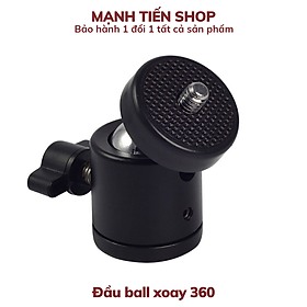 Đầu bi cầu xoay 360 độ ren 1/4 gắn tripod chân máy ảnh chân đèn - Hàng chính hãng