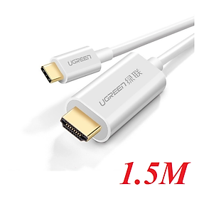 Mua Ugreen UG30841MM121TK 1.5M màu Trắng Bộ chuyển đổi TYPE C sang HDMI dương vỏ bọc nhựa cao cấp - HÀNG CHÍNH HÃNG