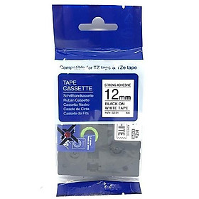 Mua Băng nhãn Brother Nhãn in Hze-S231 ( Tze-S231  Tz2- S231)  12mm*8m  chữ đen nền trắng  Black on White  siêu dính