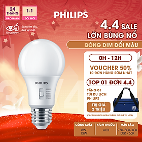 Mua Bóng đèn Philips LED Bulb A60 DS FR DIM thay đổi nhiệt độ màu - Công suất (8W  13W)