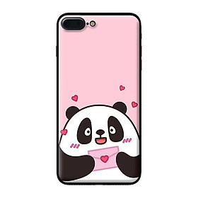 Ốp in cho iPhone 7 Plus Panda Nền Hồng - Hàng chính hãng