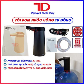 Vòi bơm nước uống tự động, tốc độ bơm nhanh, vòi bơm nước thông minh, pin dung lượng cao, vòi bơm nước mini, vòi bơm nước bình - Điện lạnh Thuận Dung