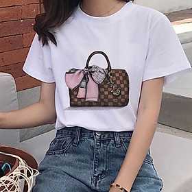 Áo Thun In Hình Thời Trang Túi Xách Cao Cấp