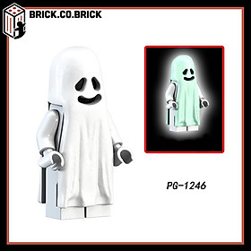 Đồ chơi Lắp ráp Mô hình  Ma Dạ quang Ghost Halloween Phát sáng trong tối PG1245