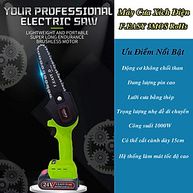 Mua Máy Cưa Xích Điện Mini Cầm Tay F.EASY.D 3MOS RoHs Công Suất 1000W  Không Chổi Than  Độ Bền Cao - Home and Garden