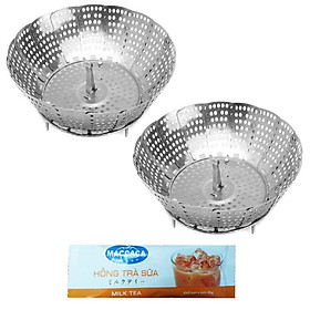 Mua Combo 2 Cái Dụng Cụ Hấp Cách Thủy  Đồ Xôi Thông Minh Nhật Bản (Tặng Hồng Trà Sữa/Cafe Maccaca)