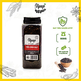 Tiêu đen hạt tự nhiên vipep hũ nhựa 500g