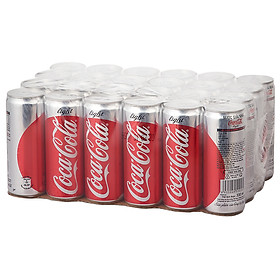 Lốc 24 Lon Nước giải khát không đường Coca-Cola Light lon (330ml x24)
