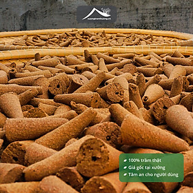 Nụ Trầm Hương Khói Ngược Sạch Xưởng Trầm Hương Thơm Vừa An Toàn Sức Khoẻ Hộp 40 viên