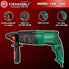 MÁY KHOAN BÊ TÔNG 3 CHỨC NĂNG 800W 26MM YMS-26B YAMASU - HÀNG CHÍNH HÃNG