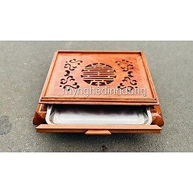 Mua Khay trà cung đình bắng gỗ hương kt 47x37x15cm