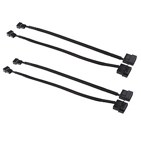 4PCS 2Pin to 3/4 pin PWM Fan Splitter Y Extension Power Cable Sleeved