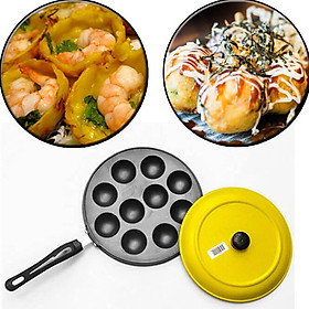 Mua Khuôn Làm Bánh Khọt 10 Lỗ Chống Dính Tay Cầm Chống Nóng