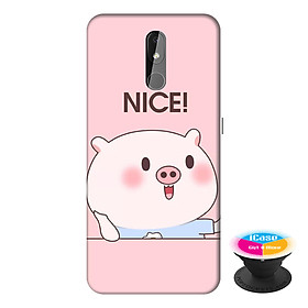 Ốp lưng điện thoại Nokia 3.2 hình Heo Con Xinh Xắn tặng kèm giá đỡ điện thoại iCase xinh xắn - Hàng chính hãng