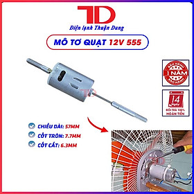 Mua Mô tơ quạt 12v (555)sử dụng nguồn điện 12v  có thể sd ắc quy hoặc adaptor 12v và tấm pin năng lượng - Điện lạnh Thuận Dung