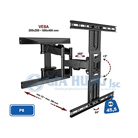 Mua Giá Treo Tivi Góc Xoay Đa Năng 45 - 80 Inch Model: NB P6 - HÀNG CHÍNH HÃNG