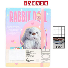 Sổ Ghi Chú A5 - Kẻ Ô Vuông - 192 Trang 80gsm - Cervantes PB829-61 - Rabbit Doll