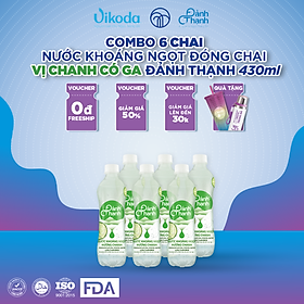 Lốc 6 chai Nước Khoáng Thiên Nhiên Có Ga Đảnh Thạnh Khoáng Chanh 430ml