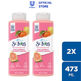 Combo 2 chai Sữa tắm dưỡng da St.Ives Cam Chanh 473ml