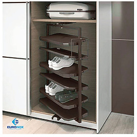 Kệ giày 4 tầng màu cà phê thông minh và cao cấp - Euronox