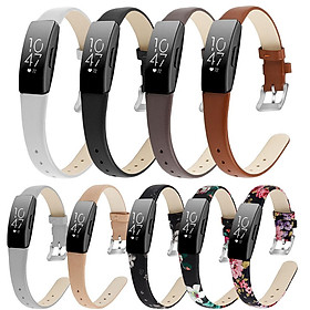 Bracelet Wrist Belt Inspire Pure Color Printing Leather Strap for Fitbit Inspire HR