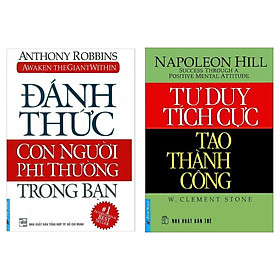 Hình ảnh Combo 2 Cuốn Sách Tư Duy - Kỹ Năng Sống Hay: Đánh Thức Con Người Phi Thường Trong Bạn (Tái Bản 2019) + Tư Duy Tích Cực Tạo Thành Công (Tái Bản) / Tặng Bookmark Happy Life