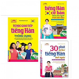 [Download Sách] Combo Sách Học Tiếng Hàn: Tự Học Giao Tiếp Tiếng Hàn Thông Dụng + Tiếng Hàn Cơ Bản Dành Cho Người Mới Bắt Đầu + 30 Phút Tự Học Tiếng Hàn Mỗi Ngày-Tặng Bookmark PĐ