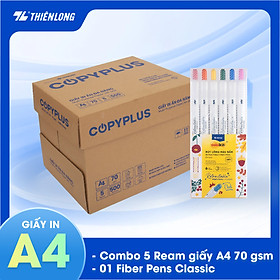 Combo 5/10 Ream giấy A4 70 gsm Thiên Long Copy Plus PP-003 (500 tờ) - Hàng nhập khẩu